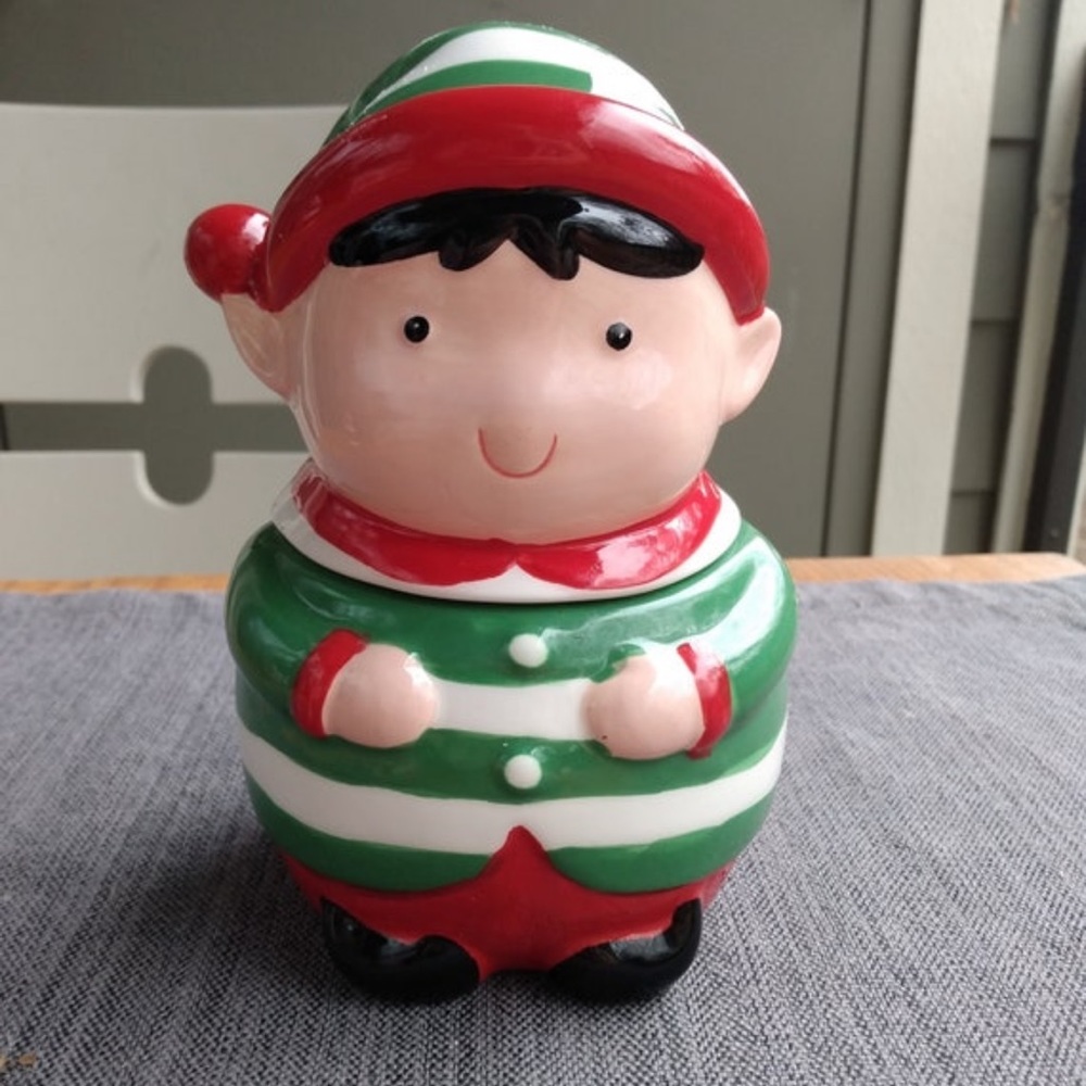 Small elf cookie jar